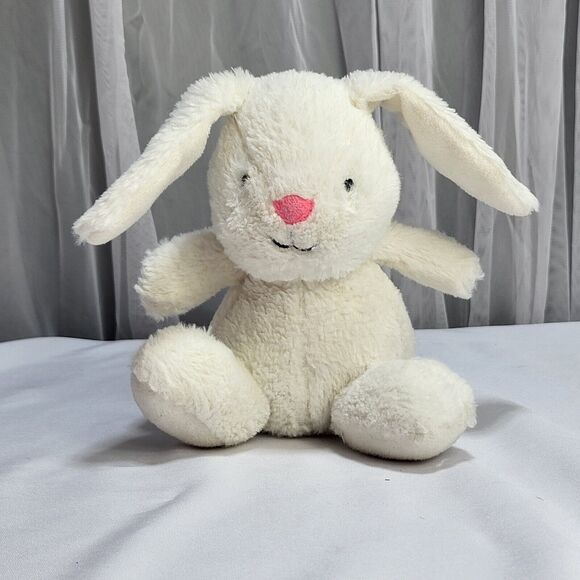 Carters Precious Firsts White Bunny Rabbit 6" Plush Stuffed Baby Toy - Picture 1 of 10